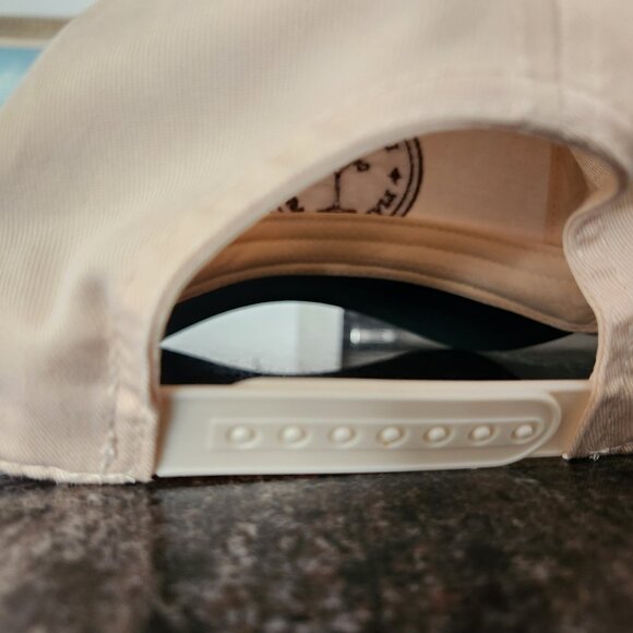 Live Laugh Liver Damage Hat Visibly Toxic Off White Dark Green - Picture 6 of 6